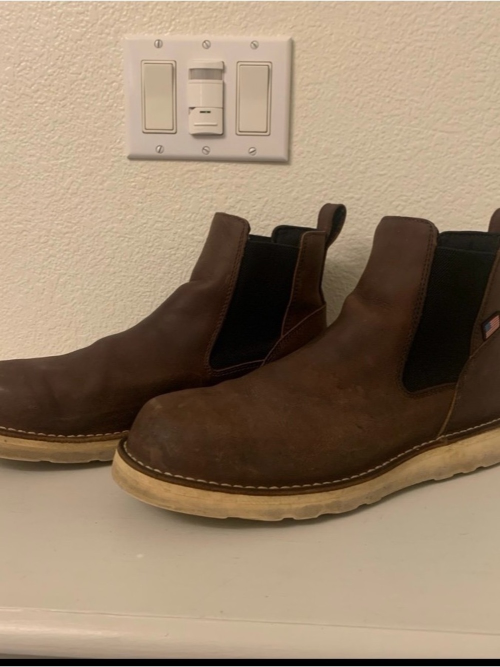 Danner Bull Run Chelsea 15481 Men’s Brown Slip-On Work Boots Size 14
